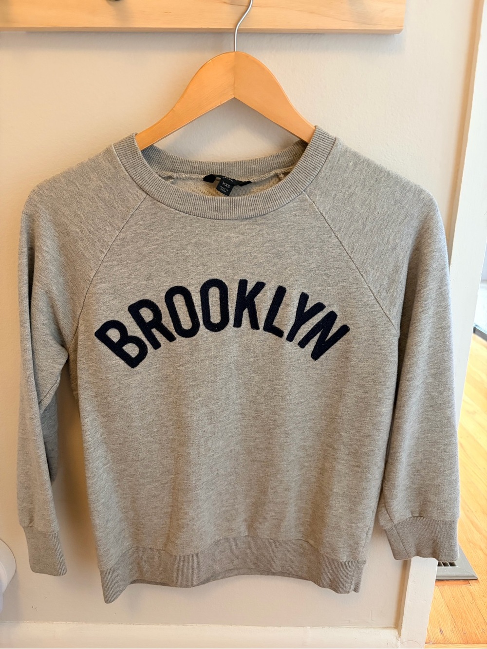 JCrew Grey 'Brooklyn' Crewneck Sweatshirt in XXS